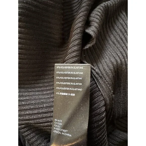 Free People NWT Ribbed Maxi Long Sleeve Black High Low Dress Size Large - Picture 7 of 8